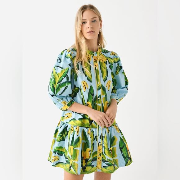 Farm Rio Summer Foliage Scarf Dress - Picture 2 of 9